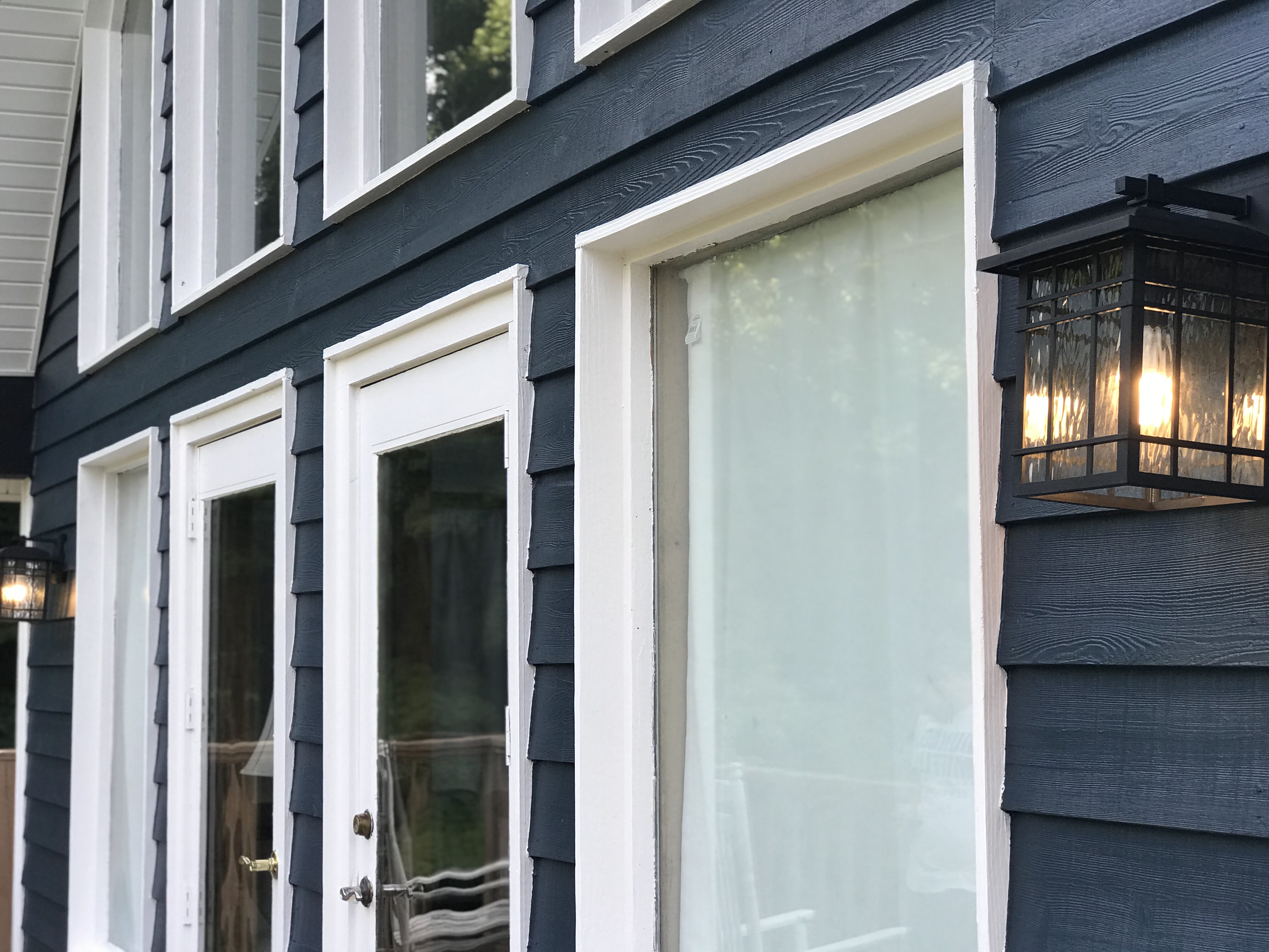 Sherwin Williams Gale Force Exterior Paint Wall Lantern Light