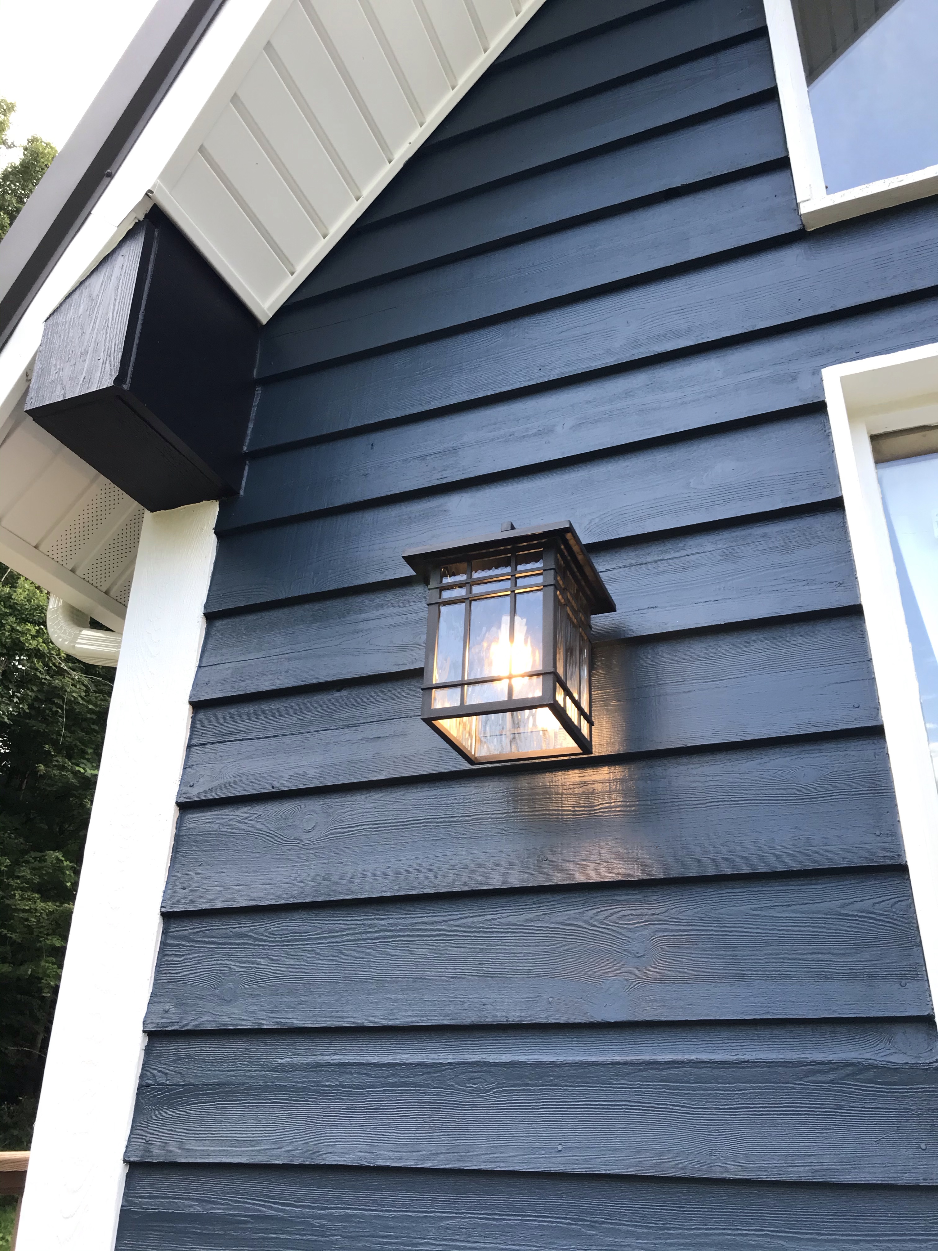 Exterior Lantern  Light Sherwin Williams Gale Force Paint