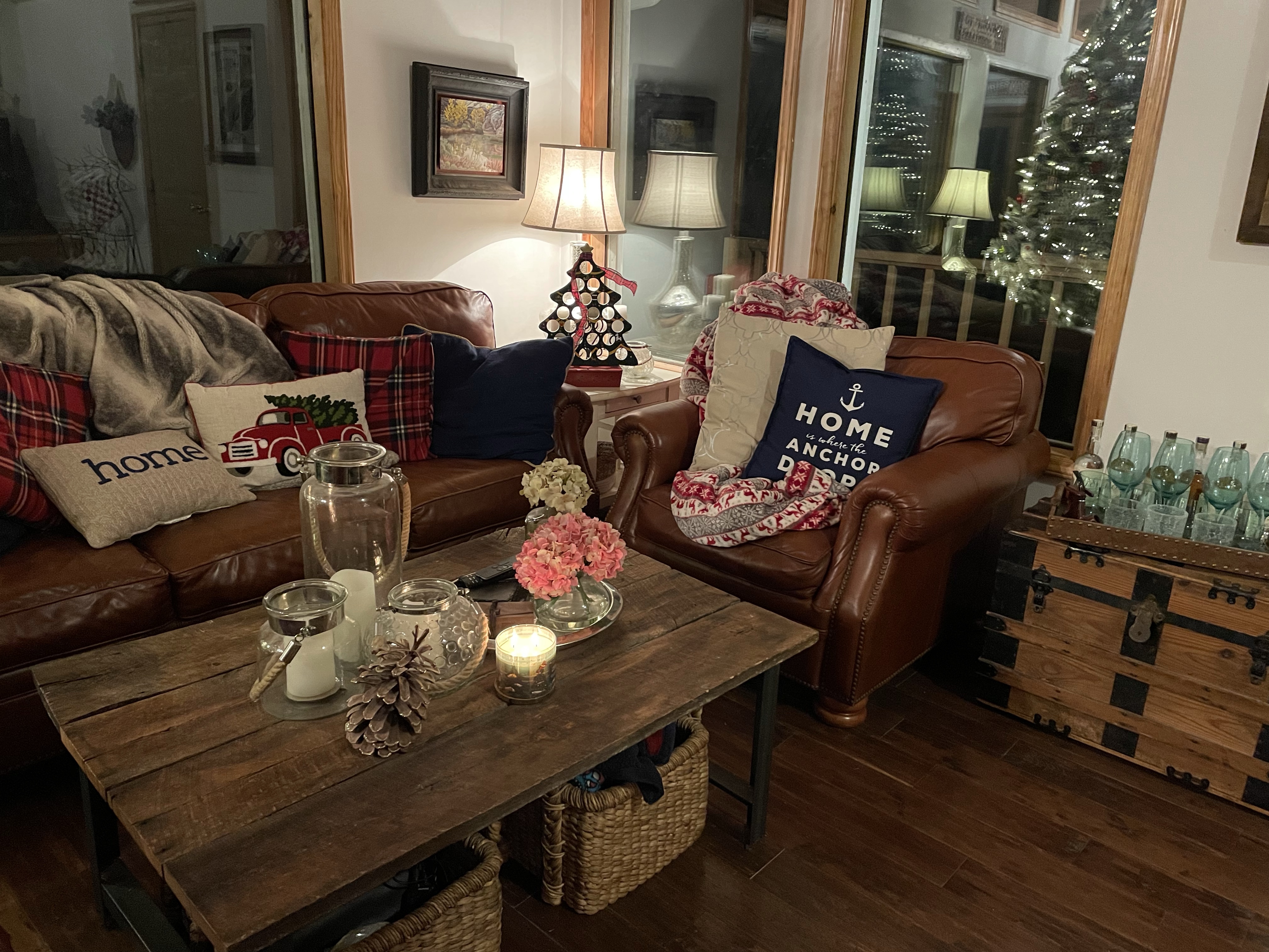 Cozy cabin Christmas