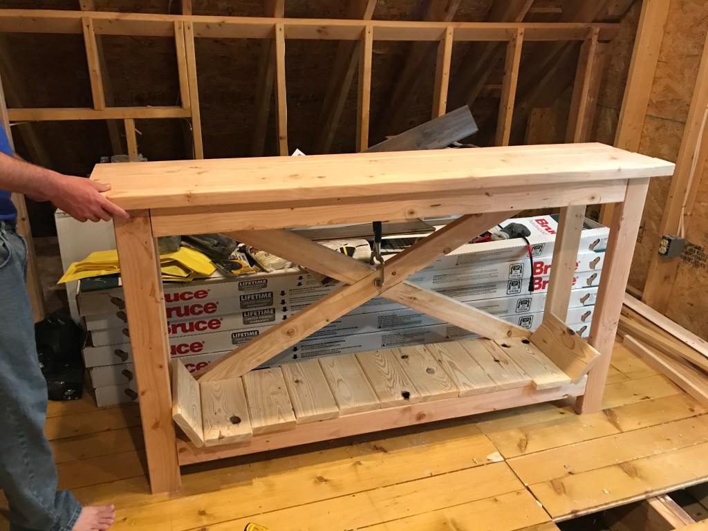 Custom farmhouse style console table